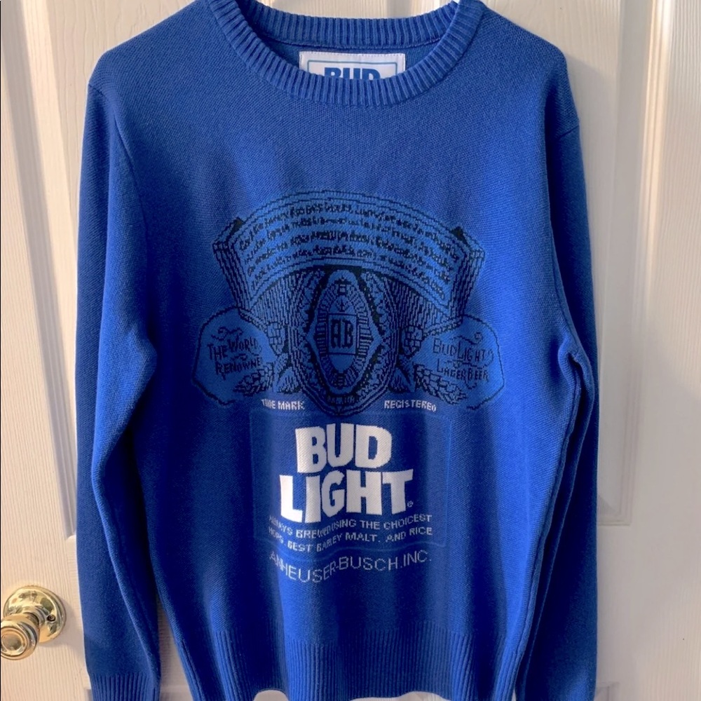 Bud Light Sweater NWOT Medium